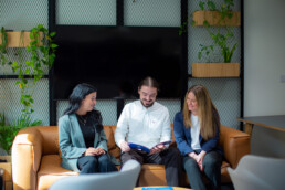 CyberLab People Laughing Vertical