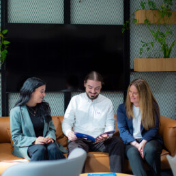 CyberLab People Laughing Vertical